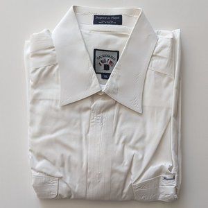 Faconnable Men's White Long Sleeve Men's Dress Shirt Sz XL